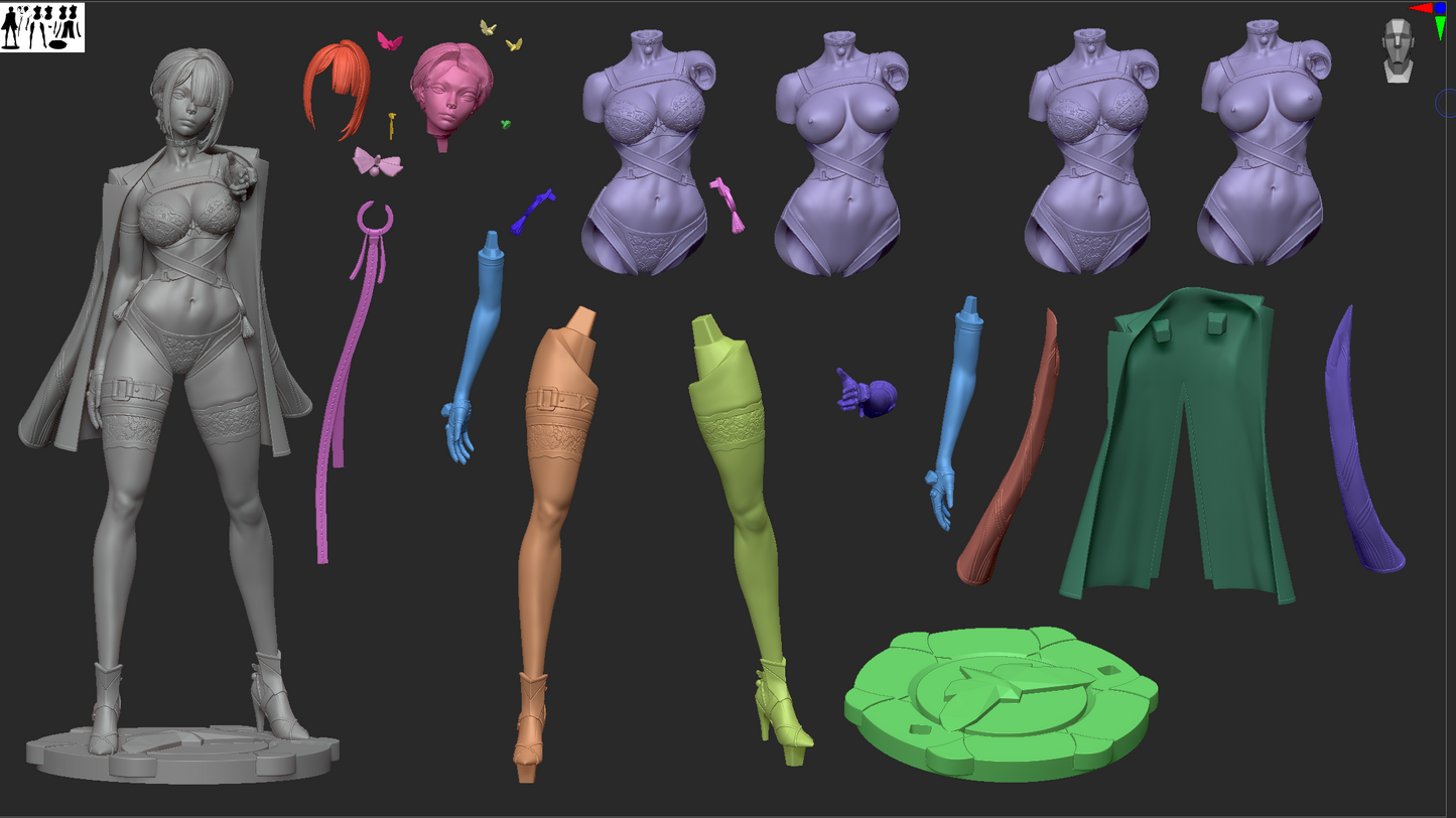 1053 Evelyn Chevalier NSFW - STL 3D Print Files