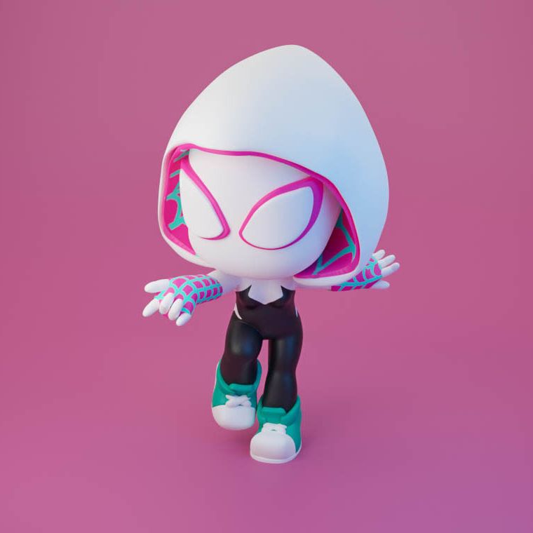 0168 Spider-Gwen - STL 3D Print Files