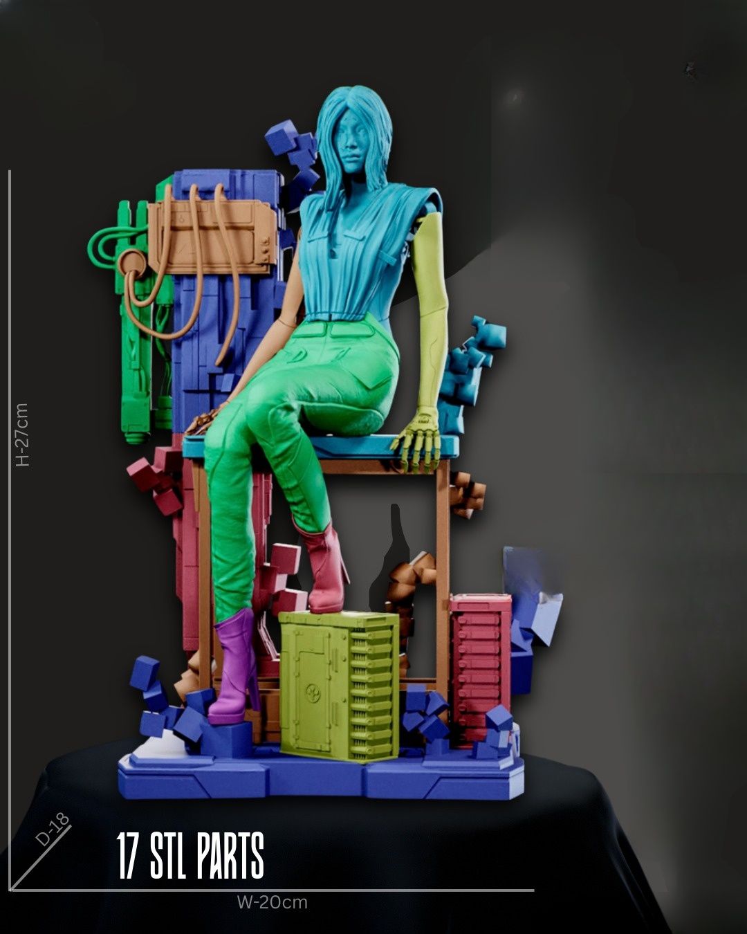 0351 Songbird_Cyberpunk - STL 3D Print Files