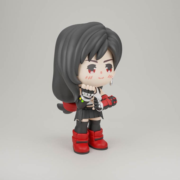 0132 Tifa Lockhart - STL 3D Print Files