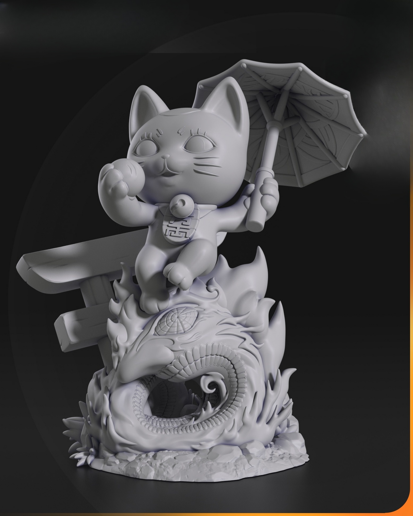 0057 Turbo Granny Cat - Dandadan - STL 3D Print Files