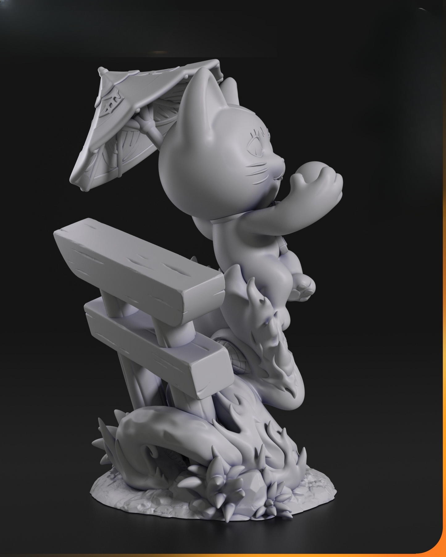 0057 Turbo Granny Cat - Dandadan - STL 3D Print Files