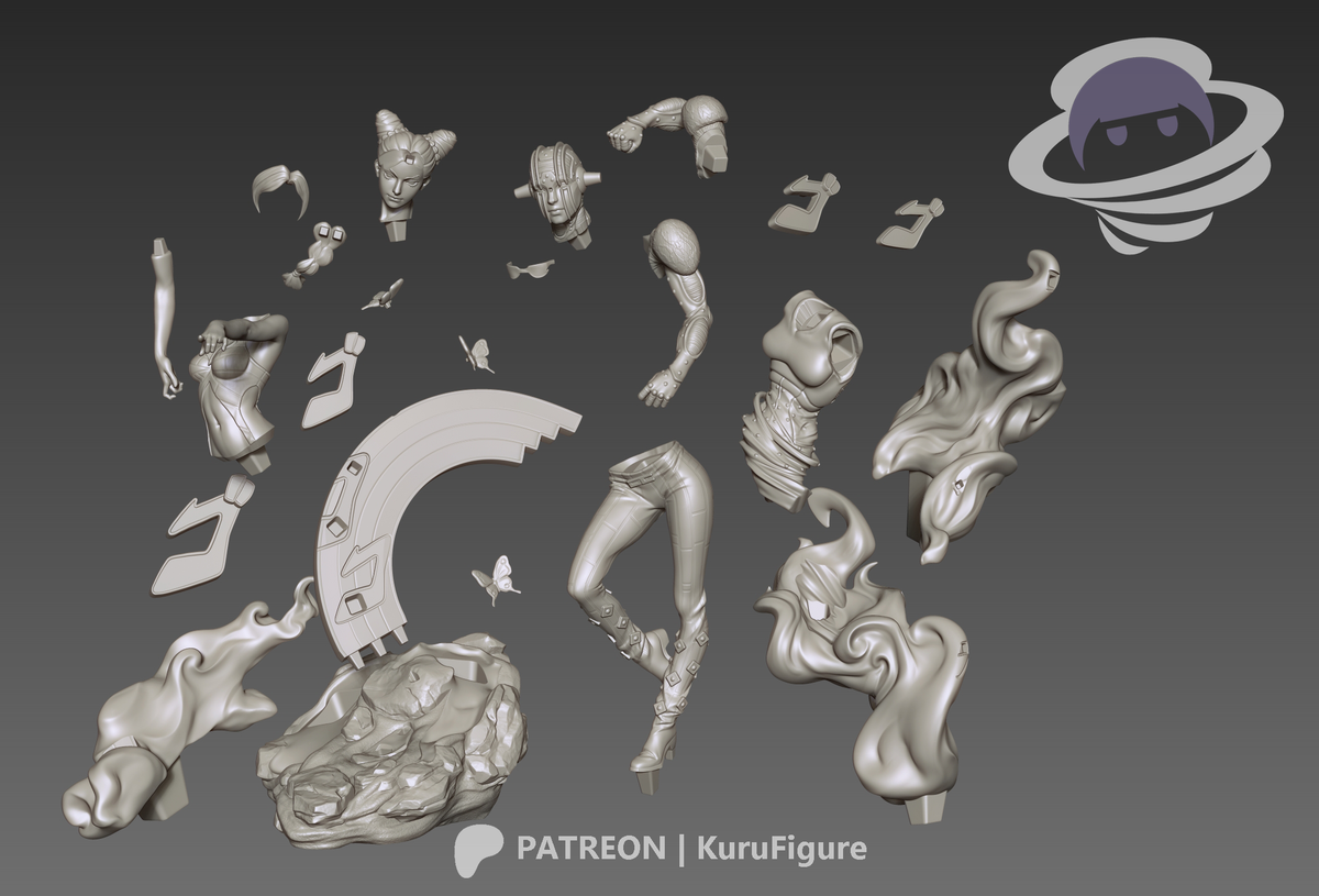 1910 Jolyne Cujoh_Stone Free - STL 3D Print Files