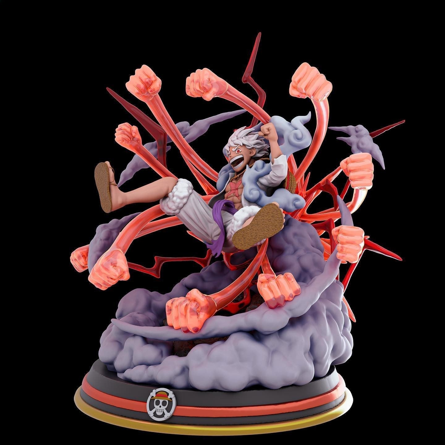 0127 Luffy Gear 5 - One Piece (1525) - STL 3D Print Files