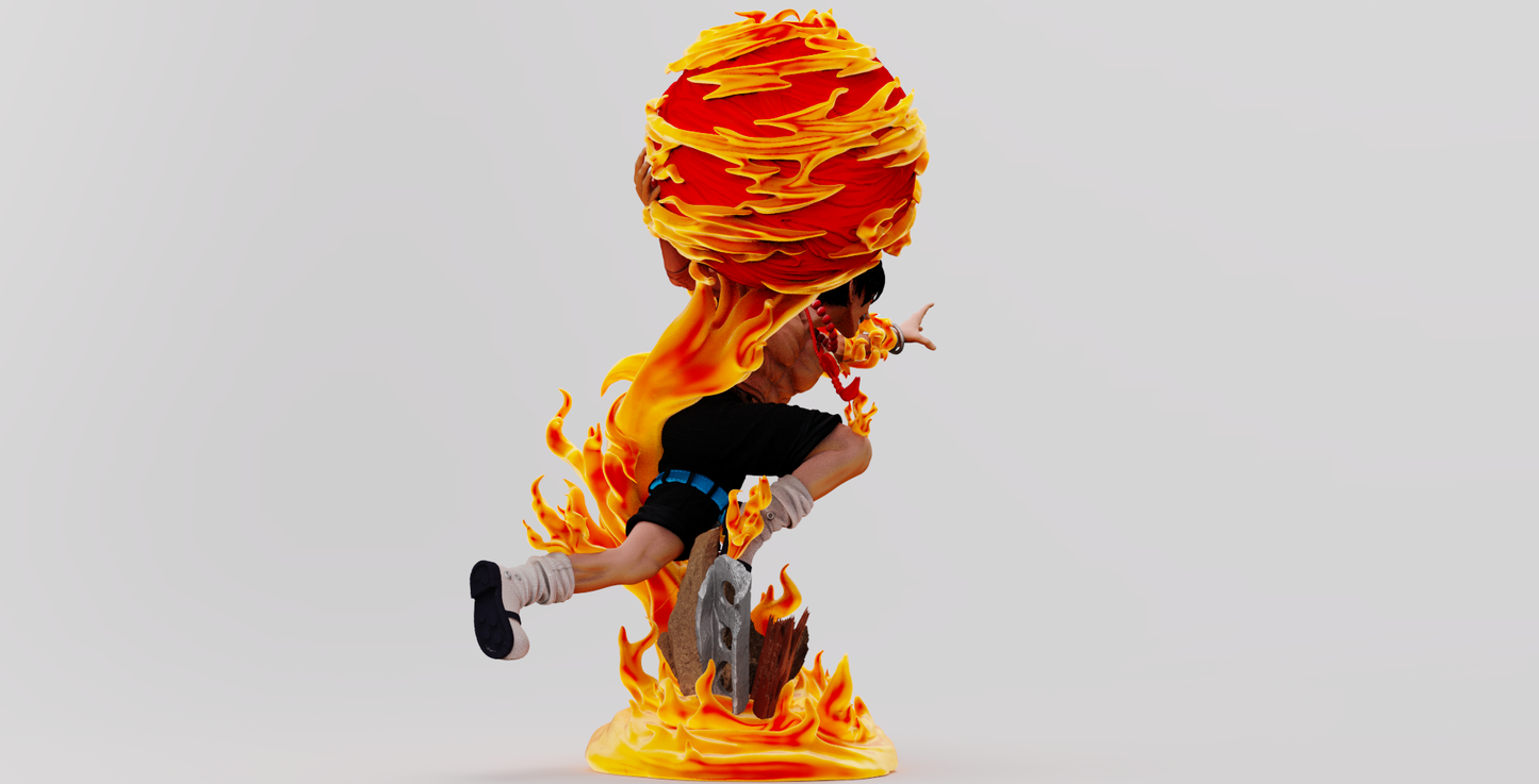 0196 Portgas D.Ace_One Piece - STL 3D Print Files
