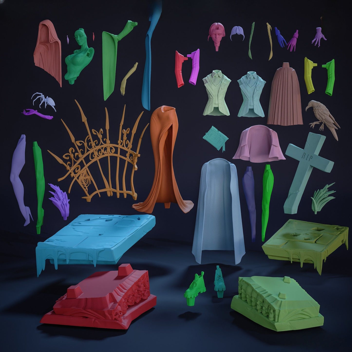 0511 ADDAMS_family - STL 3D Print Files