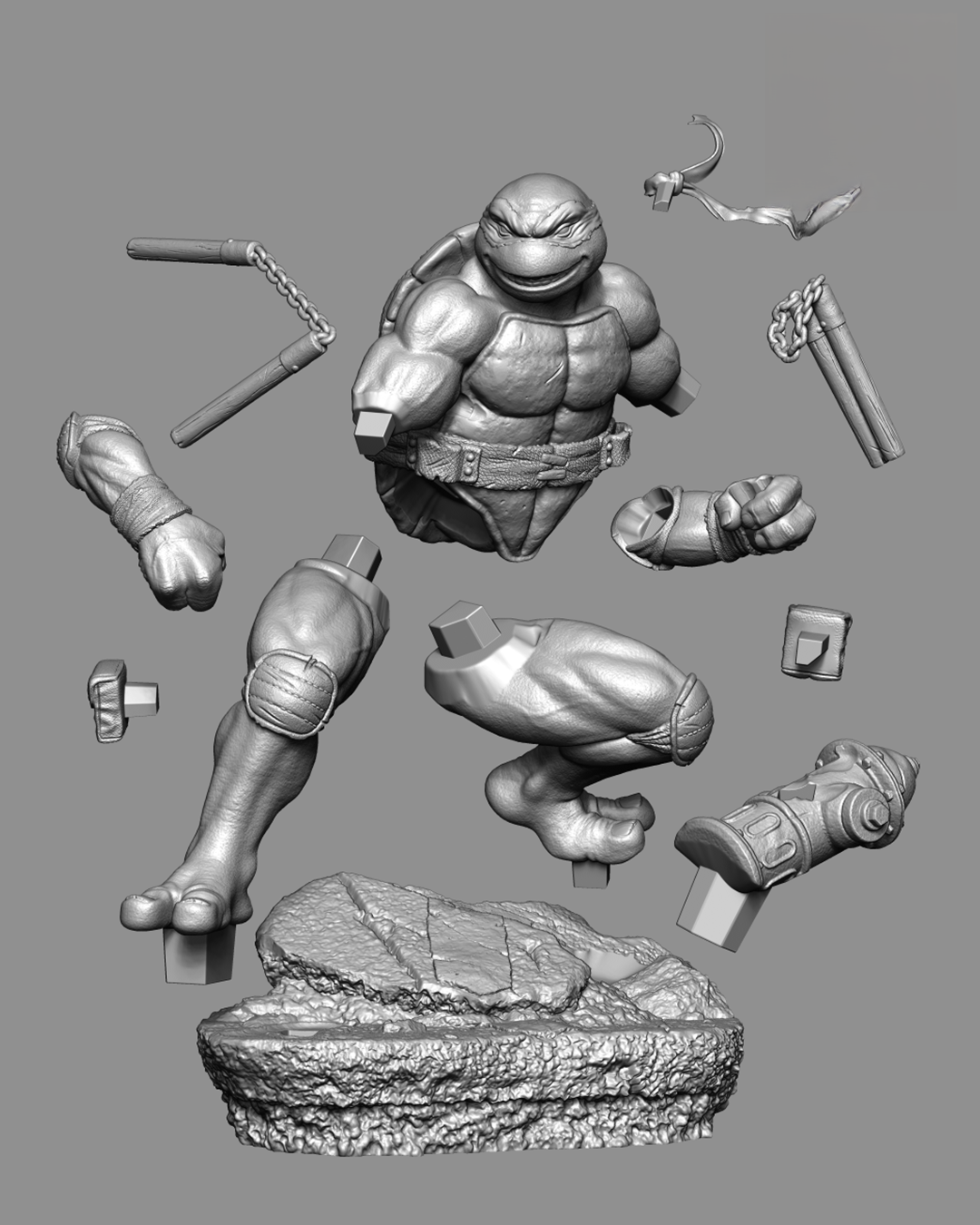 0478 Michelangelo - TMNT (1286) - STL 3D Print Files