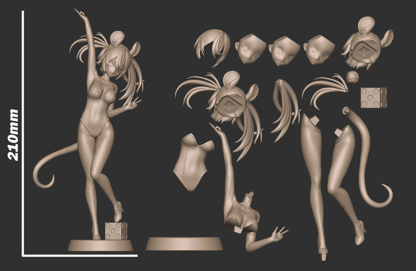 1301 Hakos Baelz_BunnySuit - STL 3D Print File