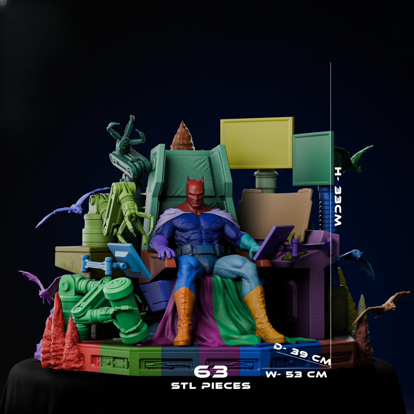 1476 BatmanThrone - STL 3D Print Files