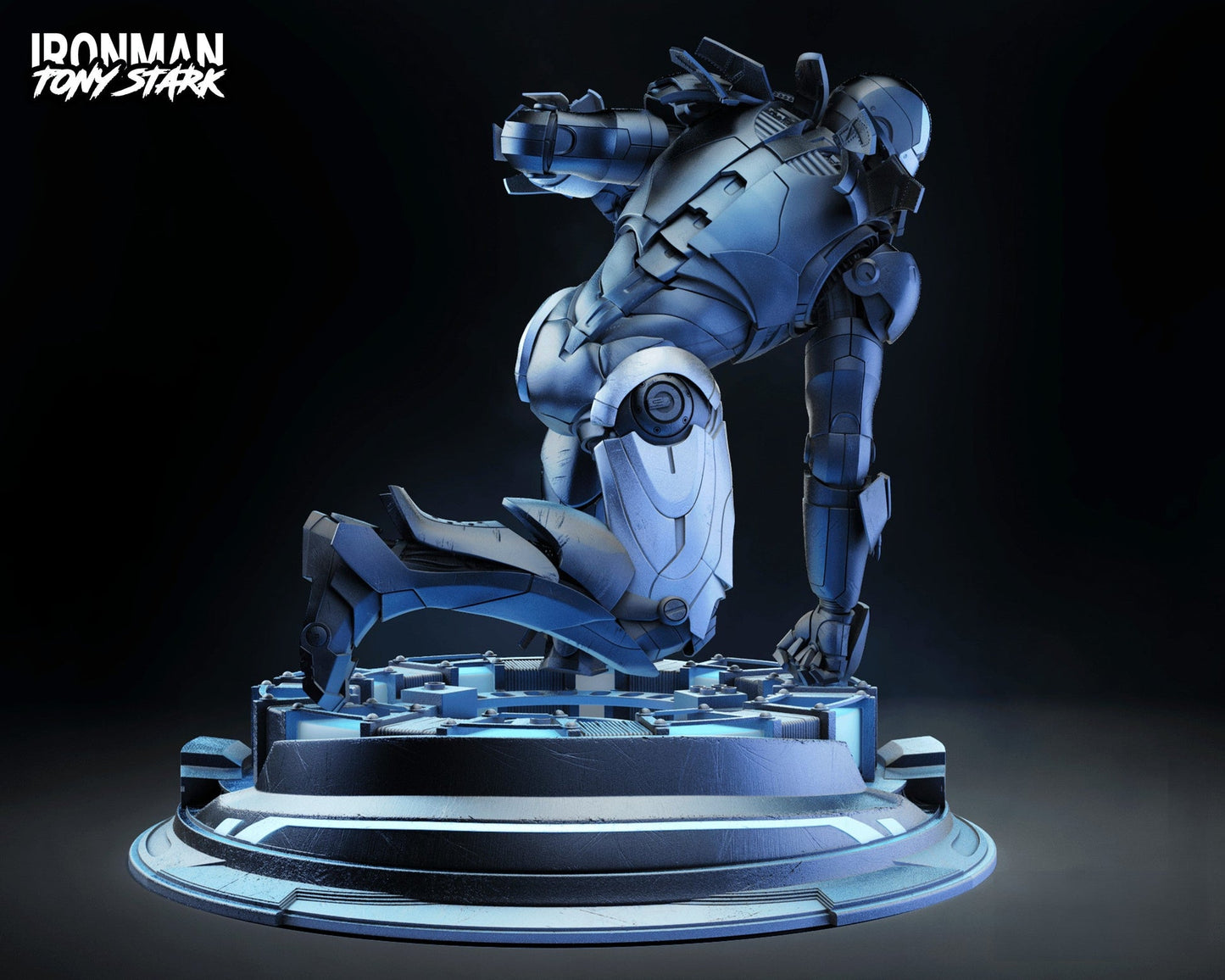 0757 Iron Man Landing Pose - Marvel Comics - STL 3D Print Files