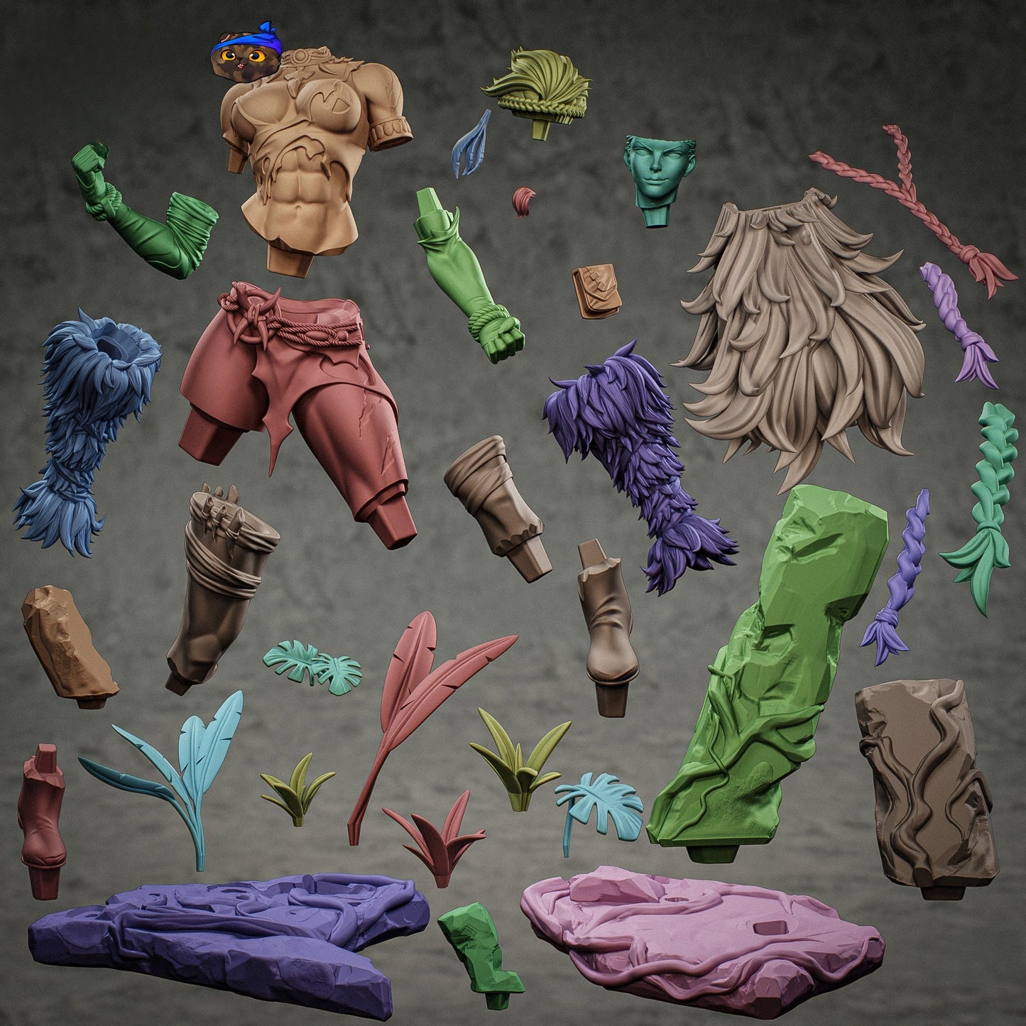 0536 Marvel Rogue - STL 3D Print Files