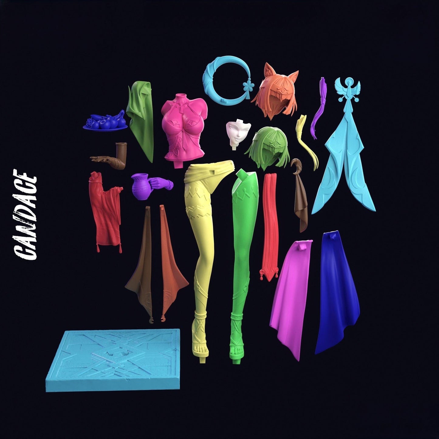 0721 Candace - Genshin Impact - STL 3D Print Files