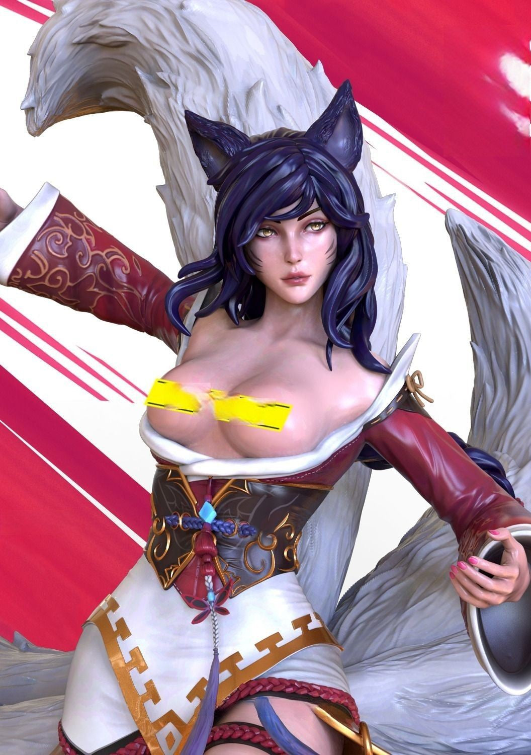 0724 Ahri Nine tailed Fox NSFW - League of Legends - STL 3D Print Files