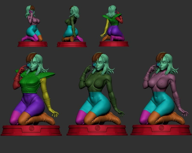 1844 Bulma Dragon Ball Z NSFW - STL 3D Print Files