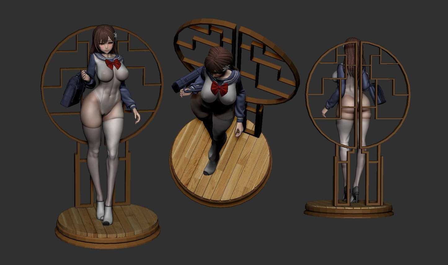 0680 Sexy Schoolgirl - STL 3D Print Files