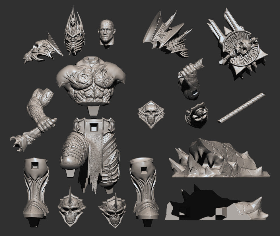 0723 Bolvar Fordragon The Lich King - World of Warcraft - STL 3D Print Files