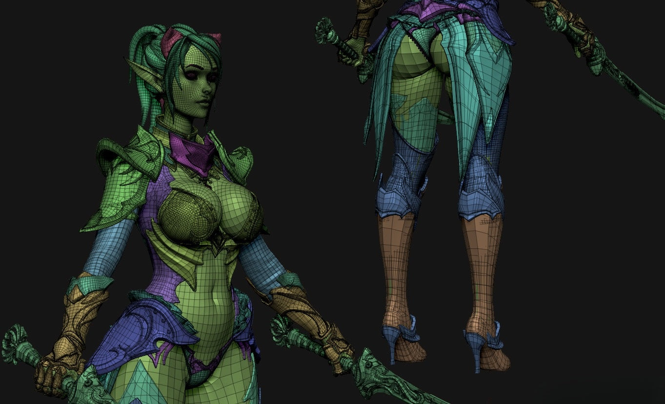 1112 Dark Elf Blade Dancer - STL 3D Print Files