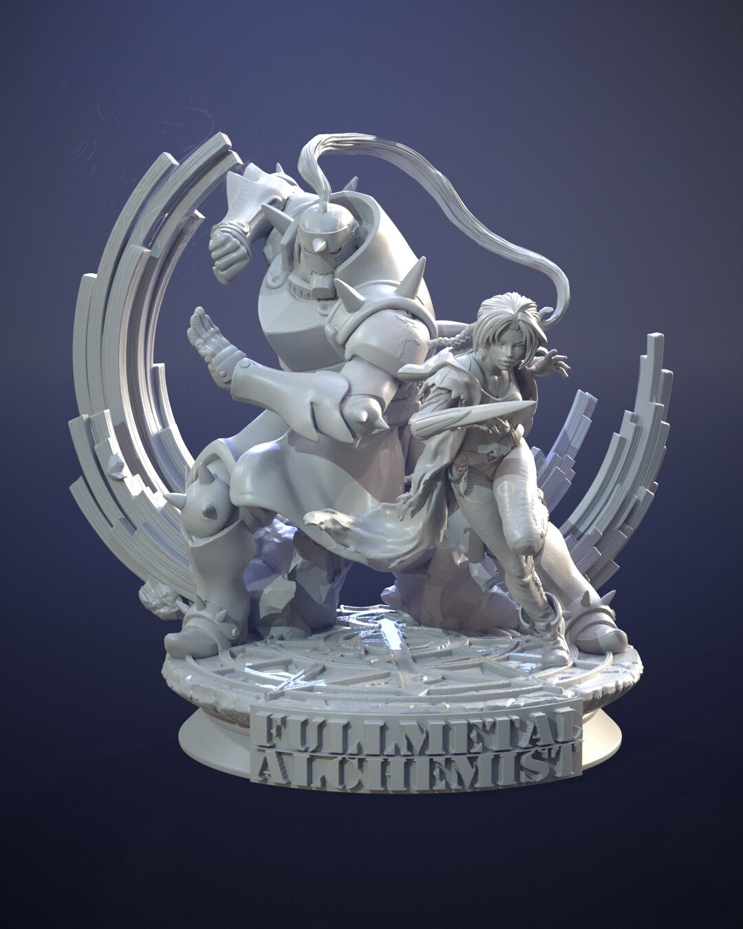 0713 Female Edward Elric - Fullmetal Alchemist - STL 3D Print Files
