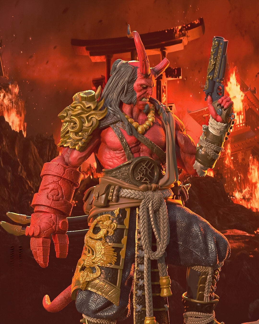 0688 Hellboy Oni (1673) - STL 3D Print Files