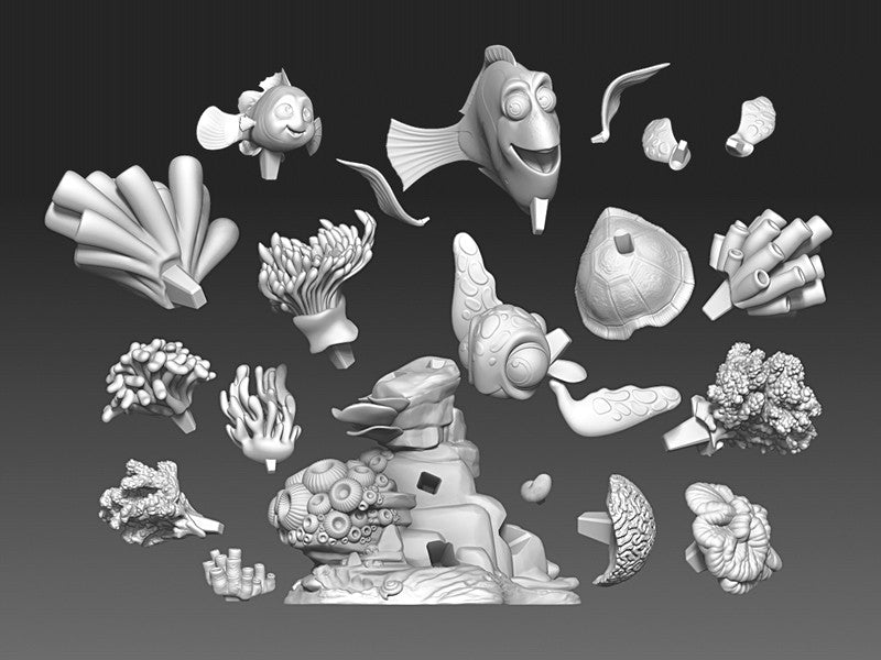 0660 Finding Nemo Diorama - STL 3D Print Files
