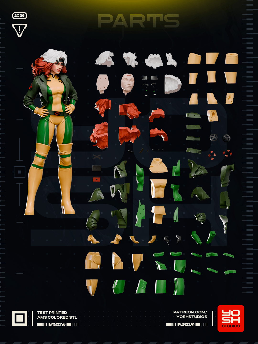1898 Rogue_X-Men - STL 3D Print Files