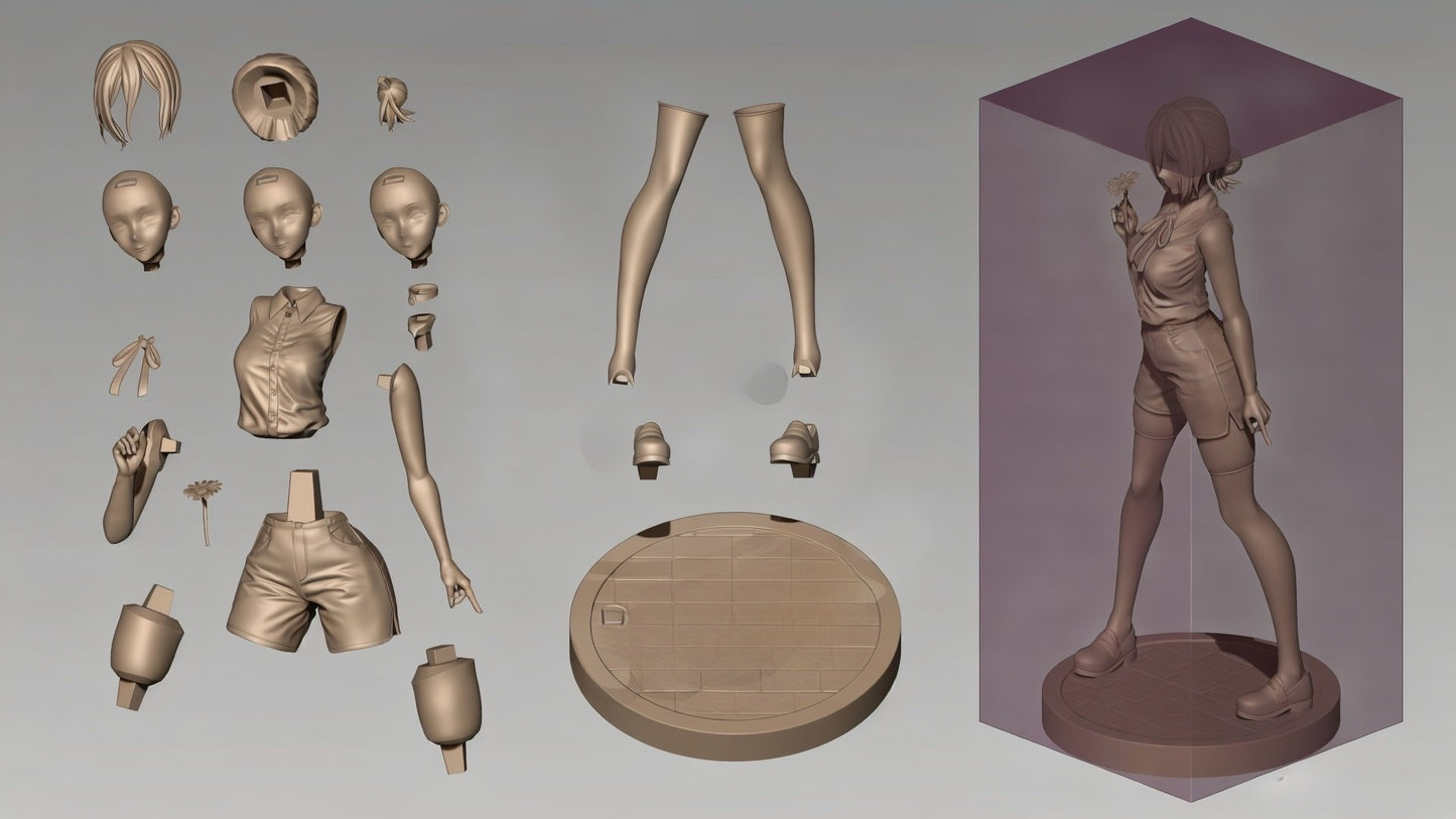 0872 Reze Chainsaw Man - STL 3D Print Files