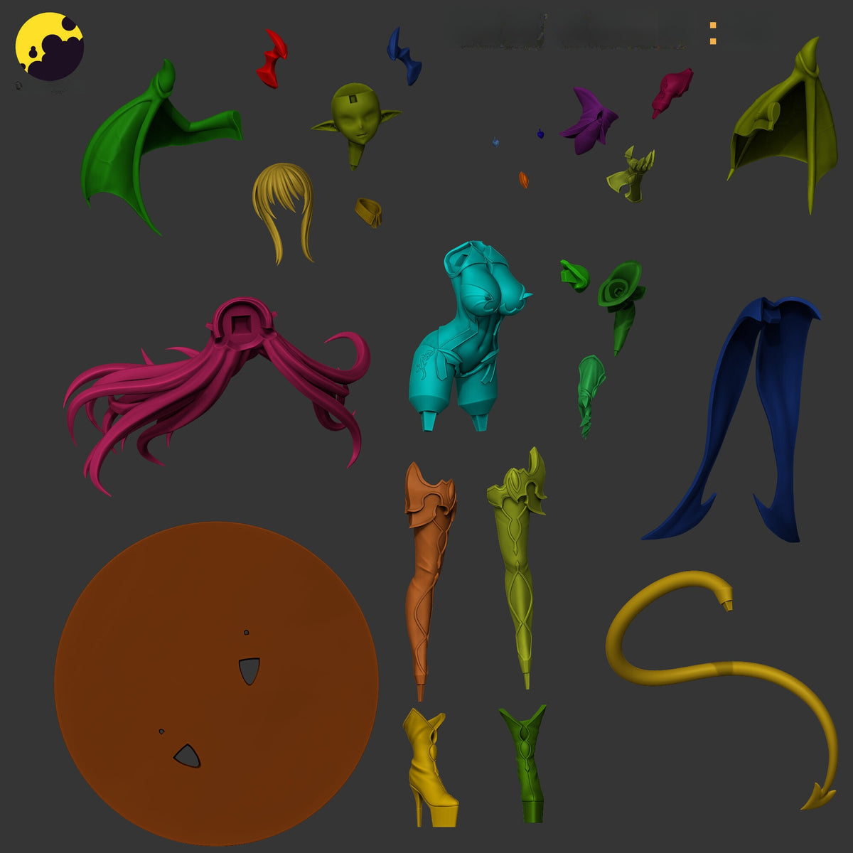 1746 Demon Monster Girl Encyclopedia - STL 3D Print Files