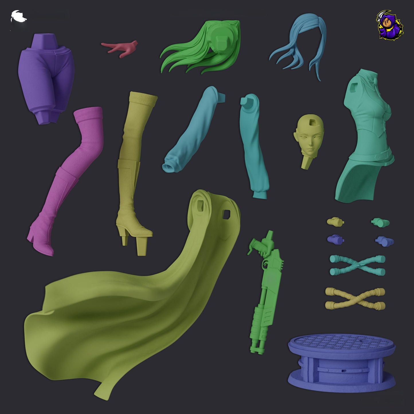 1418 Re-L Mayer_Ergo Proxy - STL 3D Print Files