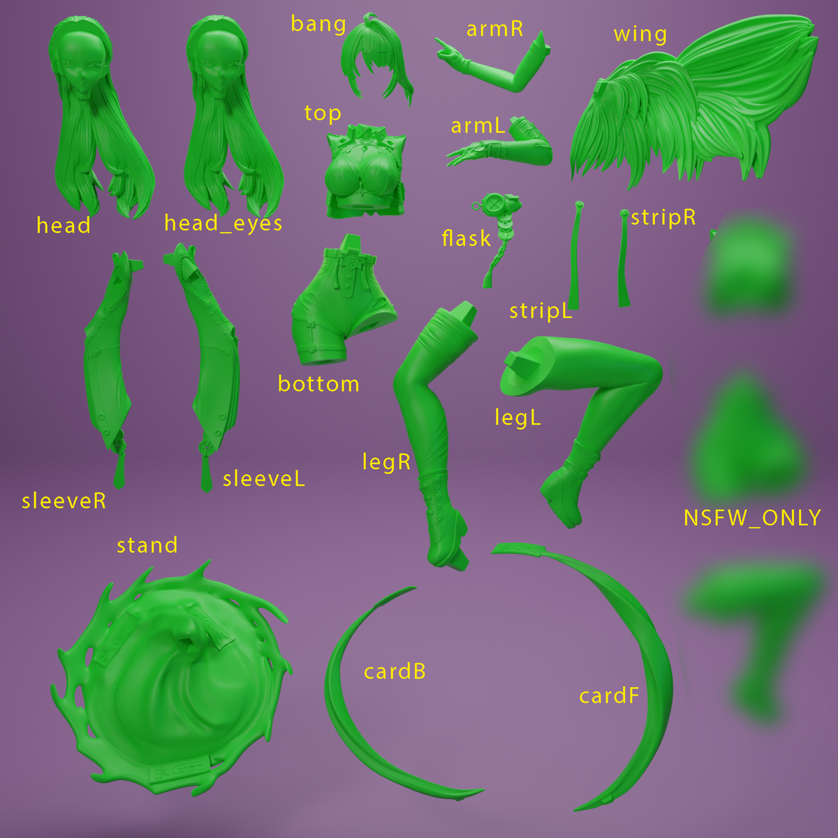 1818 Yi Xuan_ZenlessZoneZero NSFW - STL 3D Print Files