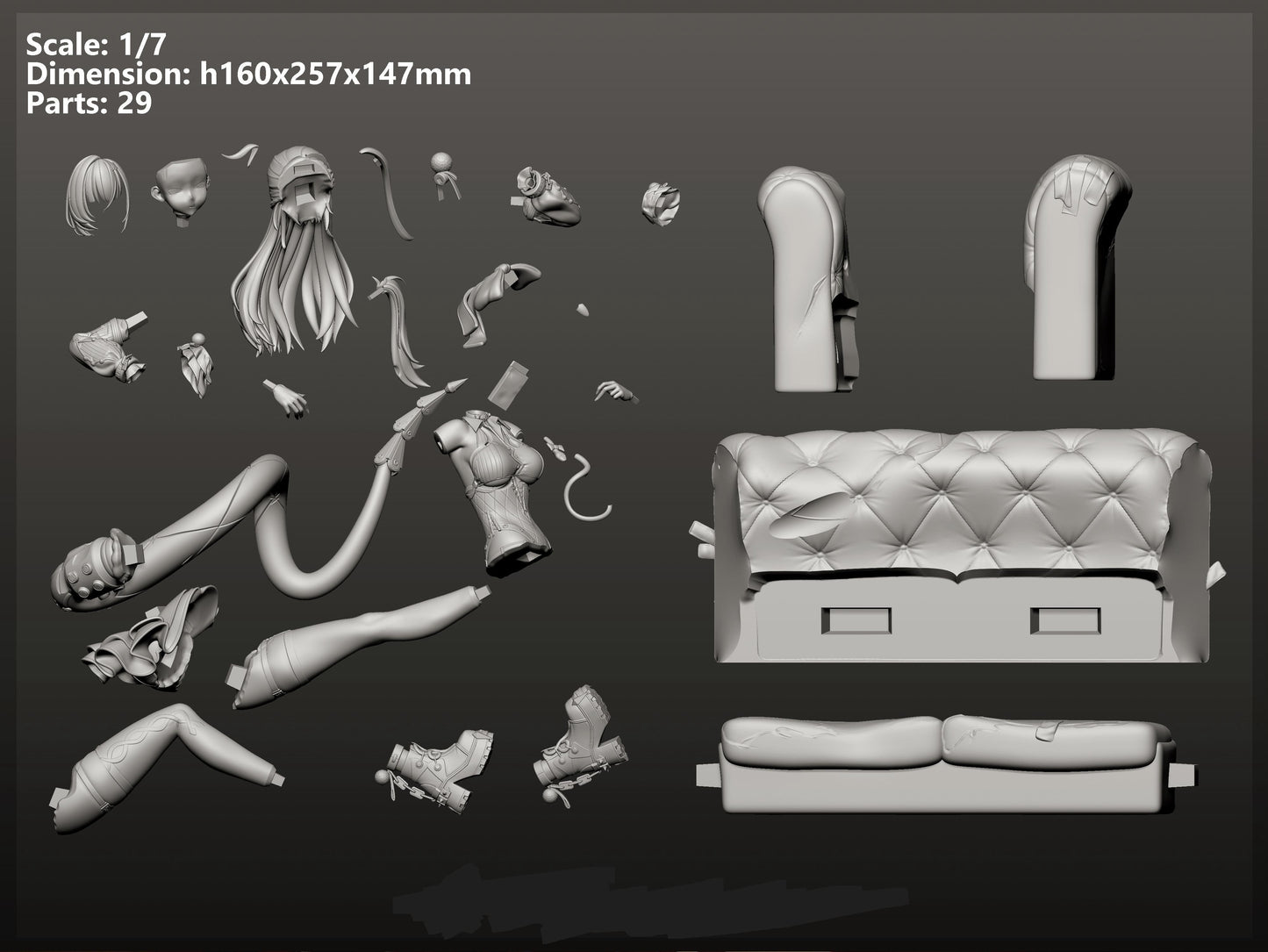 1615 Cissia_Zenless Zone Zero - STL 3D Print Files