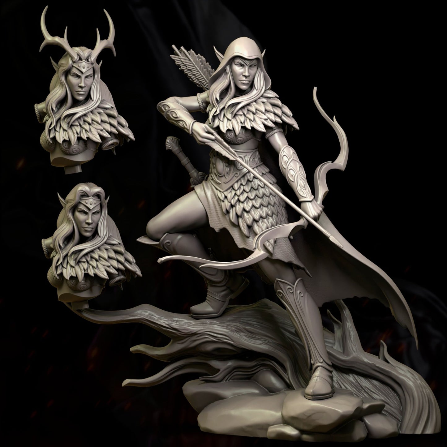 0272 The_Forest_Elf_Archer - STL 3D Print Files
