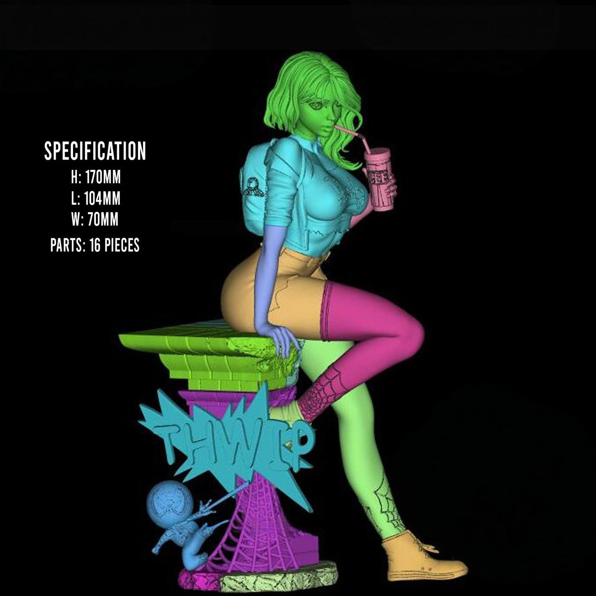 1820 Gwen Stacy Casual_Miniature - STL 3D Print Files