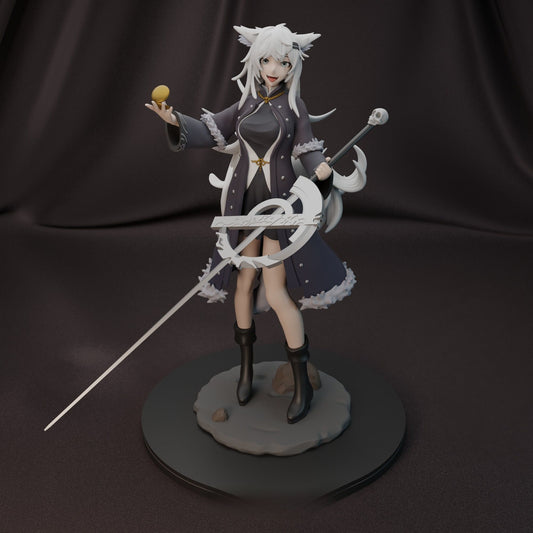 0323 White Wolf Girl NSFW - STL 3D Print Files