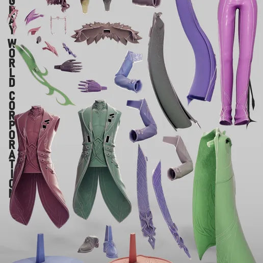 1935 Pantalone_Genshin Impact - STL 3D Print Files