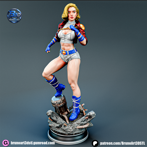 2041 Power Girl_DC Bombshells NSFW - STL 3D Print Files
