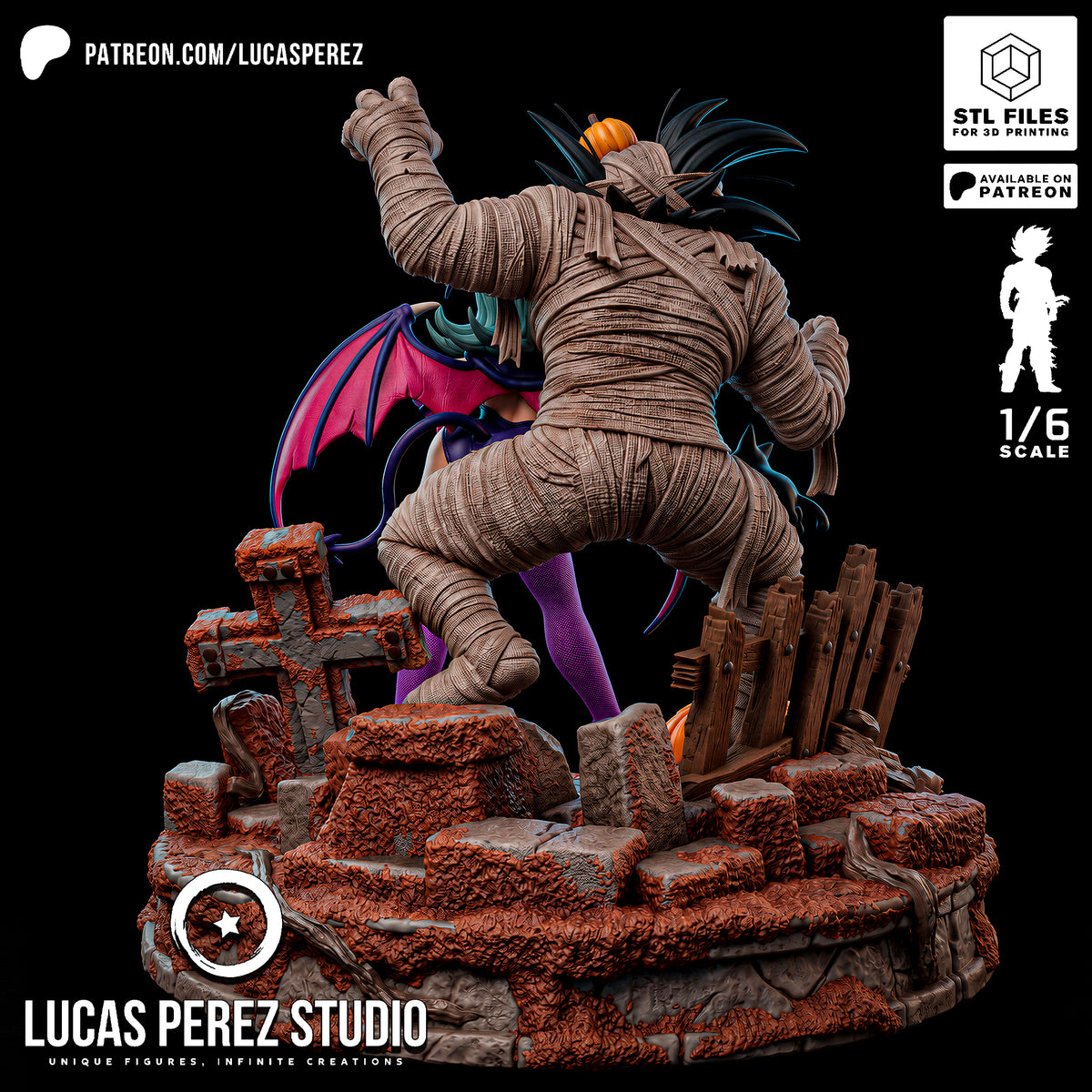 2180 Bulma & Goku Halloween - STL 3D Print Files
