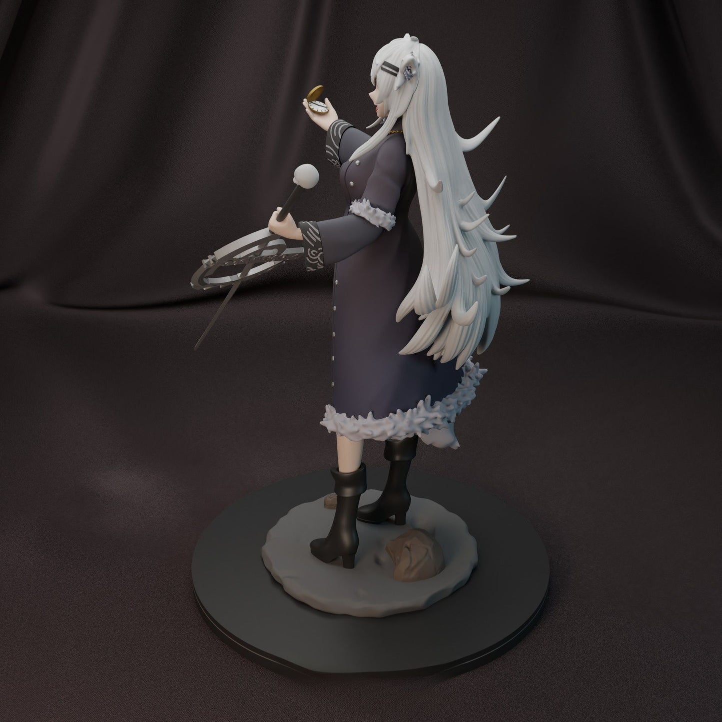 0323 White Wolf Girl NSFW - STL 3D Print Files