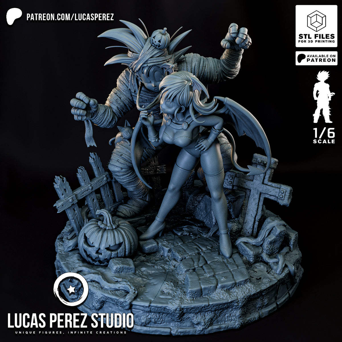 2180 Bulma & Goku Halloween - STL 3D Print Files