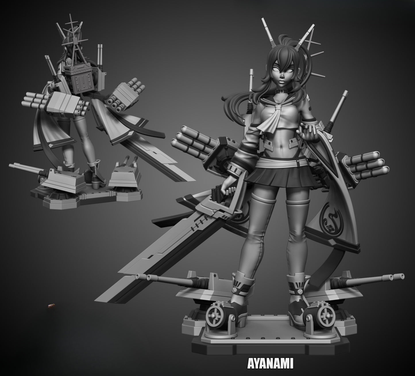 1155 Ayanami_Azur Lane - STL 3D Print Files