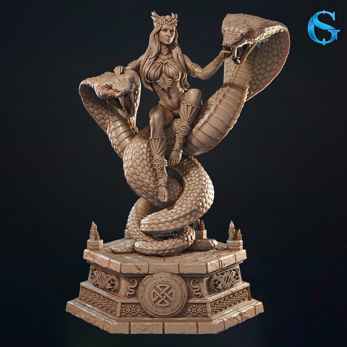 1777 Nagina_High Priestess of the Serpent God Mini - STL 3D Print Files