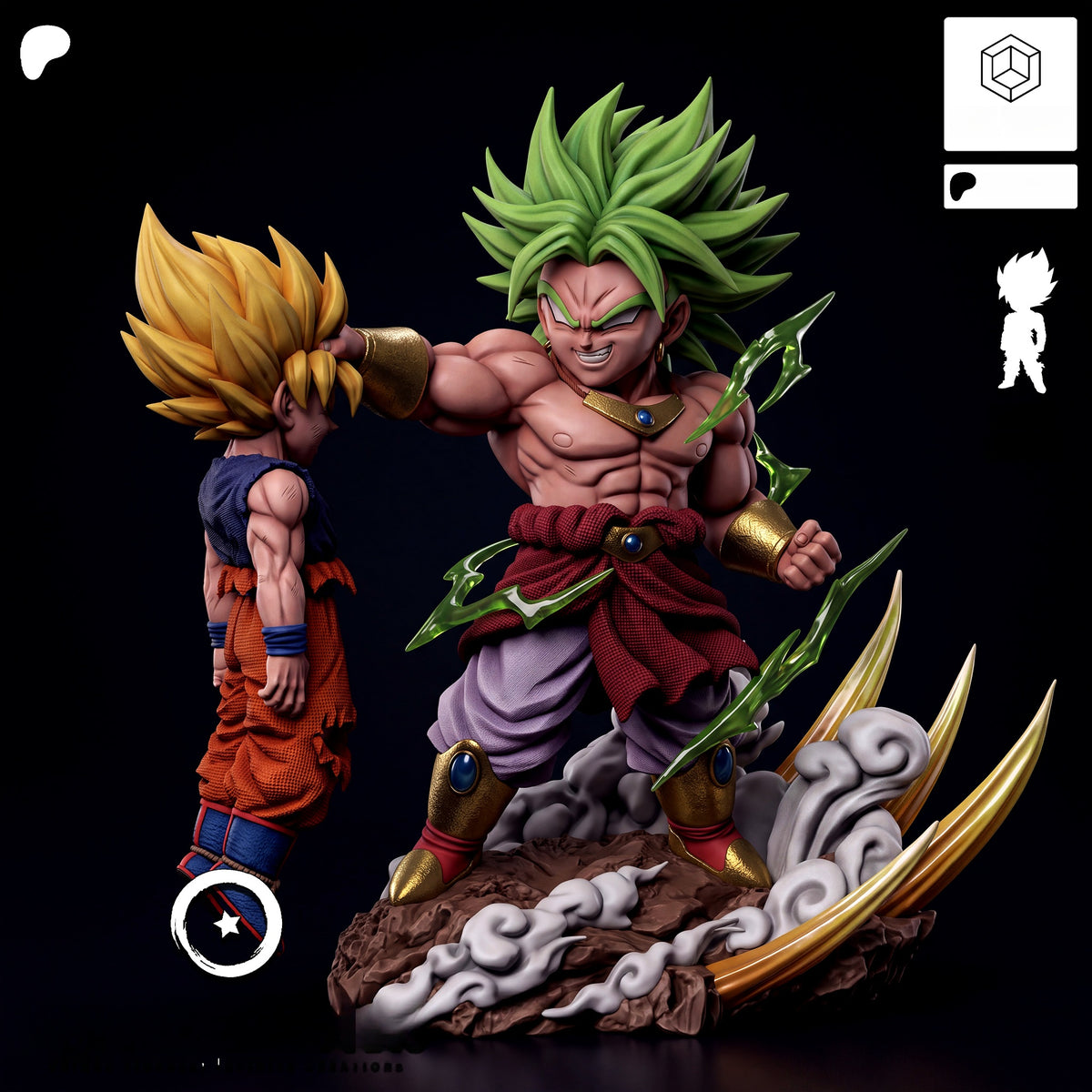 1762 Broly vs Goku_Dragon Ball - STL 3D Print Files
