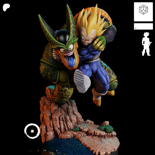 1764 Vegeta vs Cell_Dragon Ball Z - STL 3D Print Files