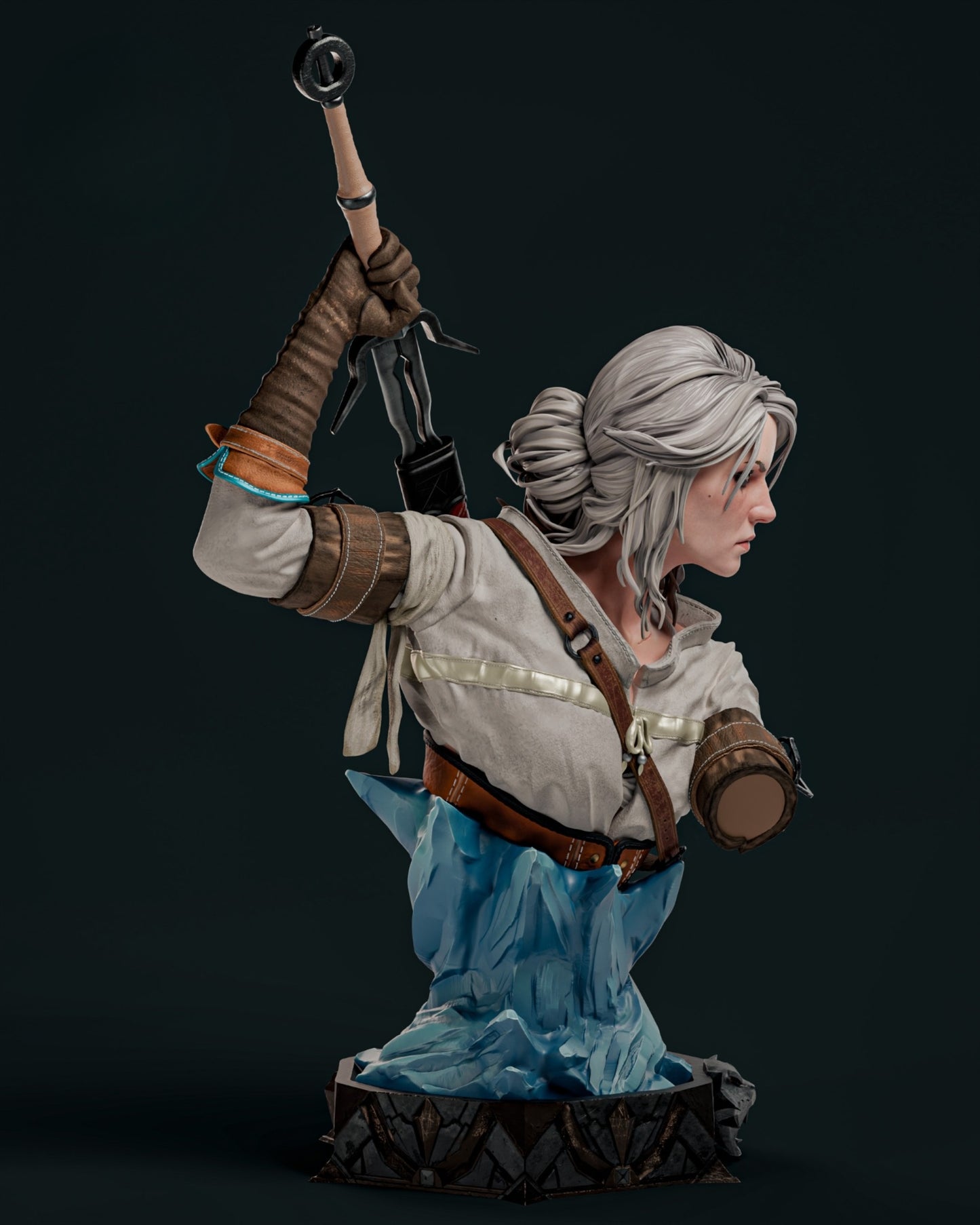 1298 Ciri Bust - STL 3D Print File
