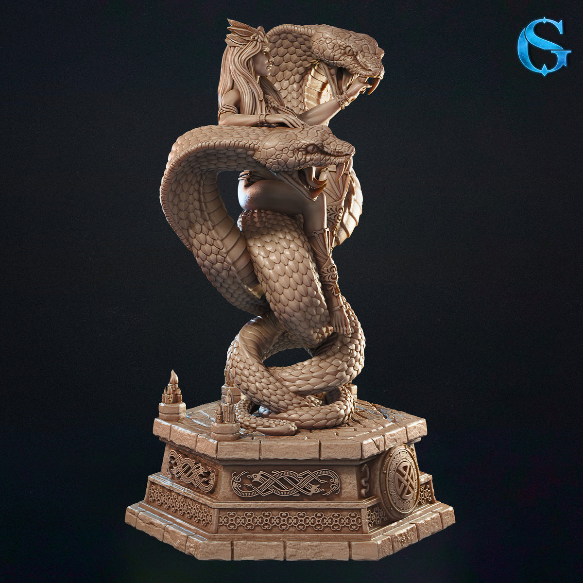 1777 Nagina_High Priestess of the Serpent God Mini - STL 3D Print Files