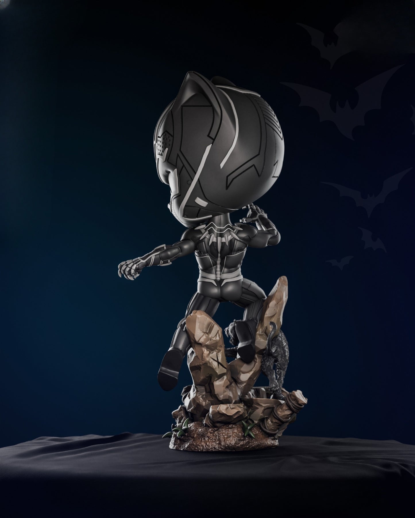 0602 Black Panther Chibi - STL 3D Print Files