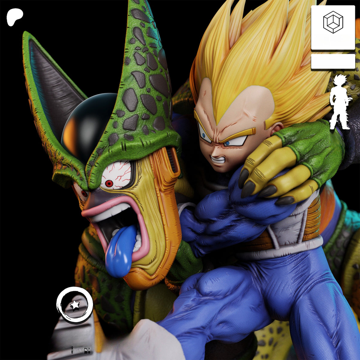 1764 Vegeta vs Cell_Dragon Ball Z - STL 3D Print Files