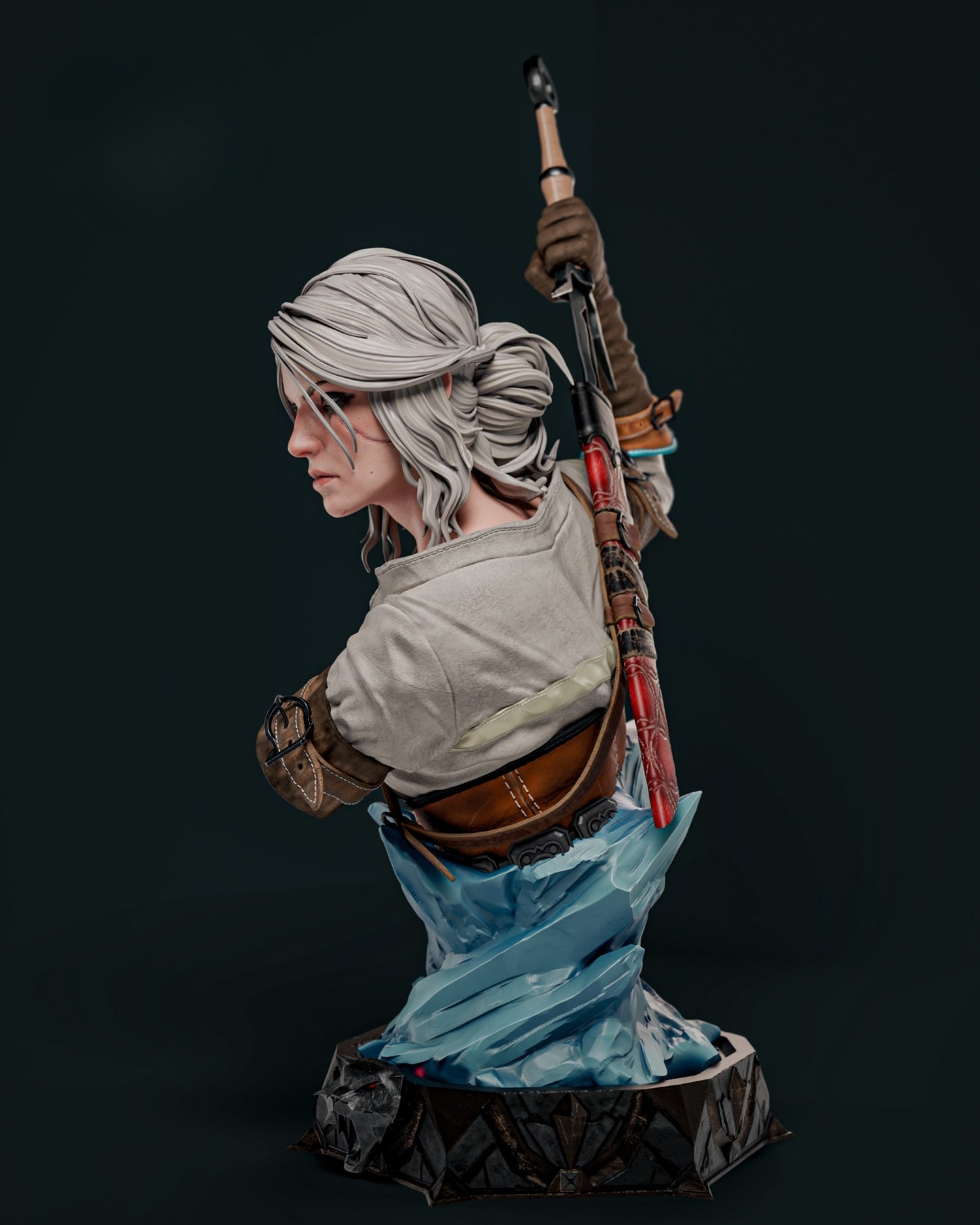 1298 Ciri Bust - STL 3D Print File