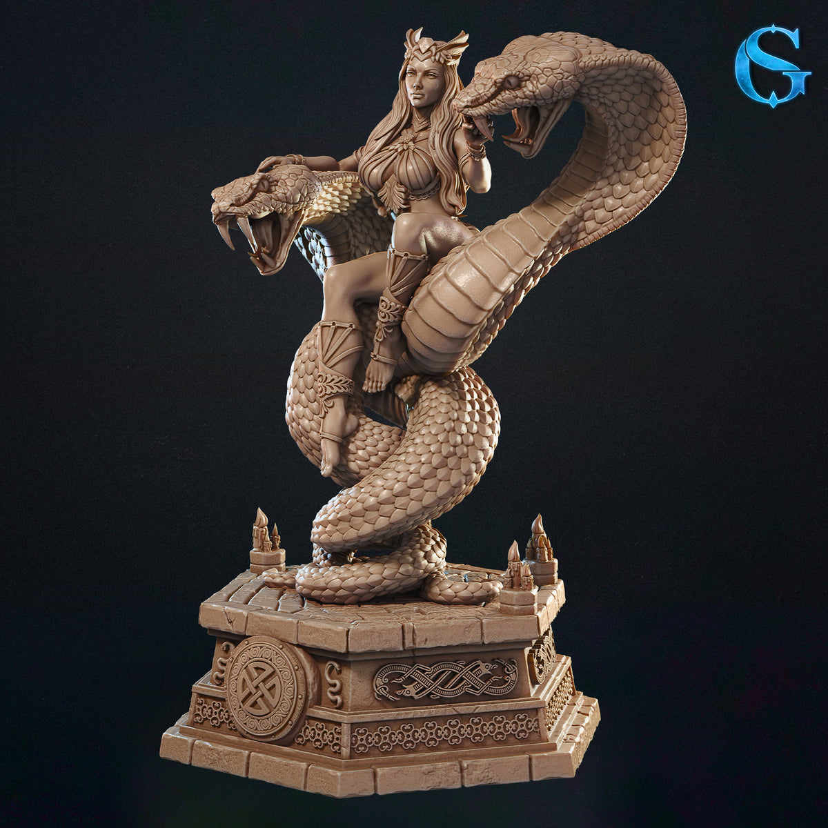 1777 Nagina_High Priestess of the Serpent God Mini - STL 3D Print Files