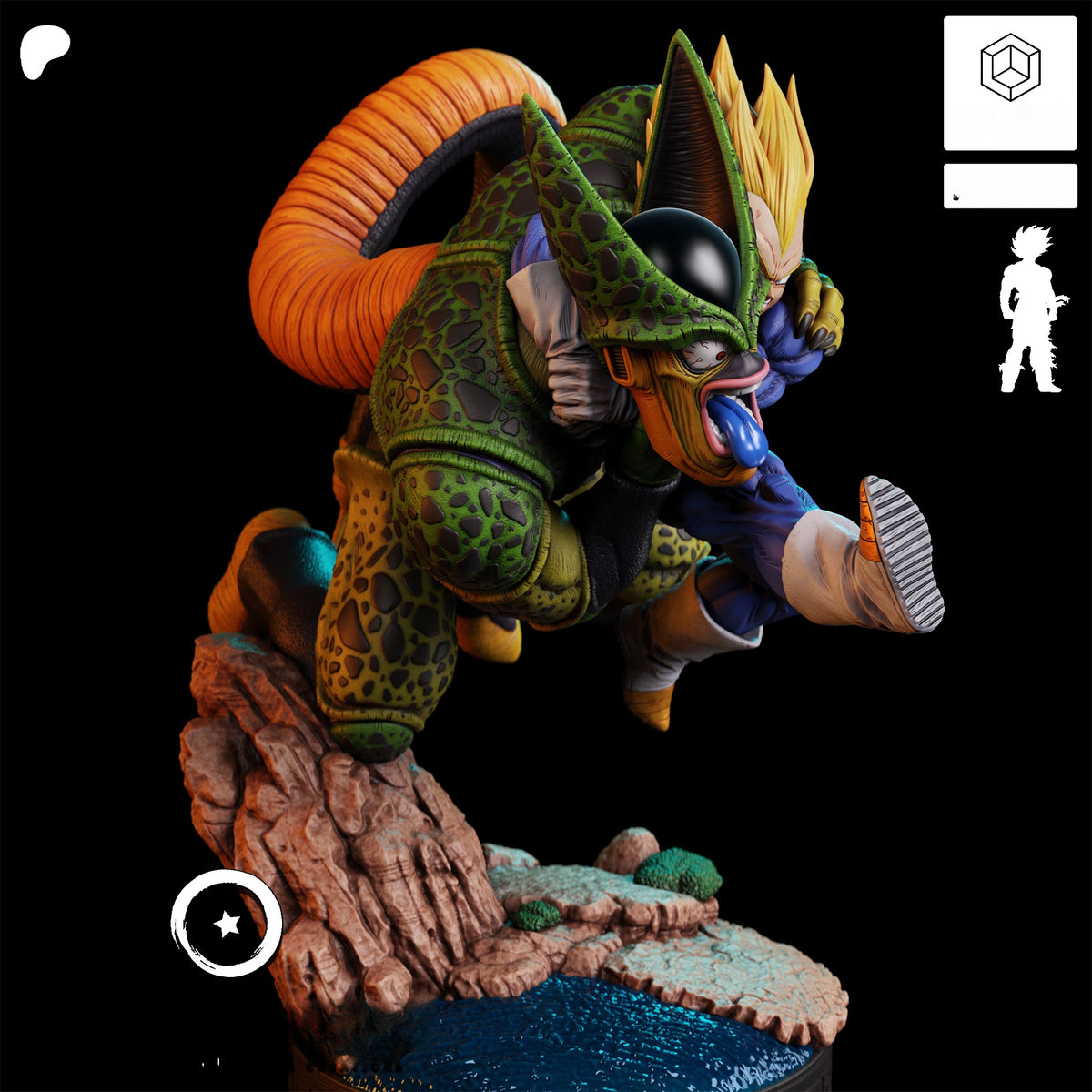 1764 Vegeta vs Cell_Dragon Ball Z - STL 3D Print Files