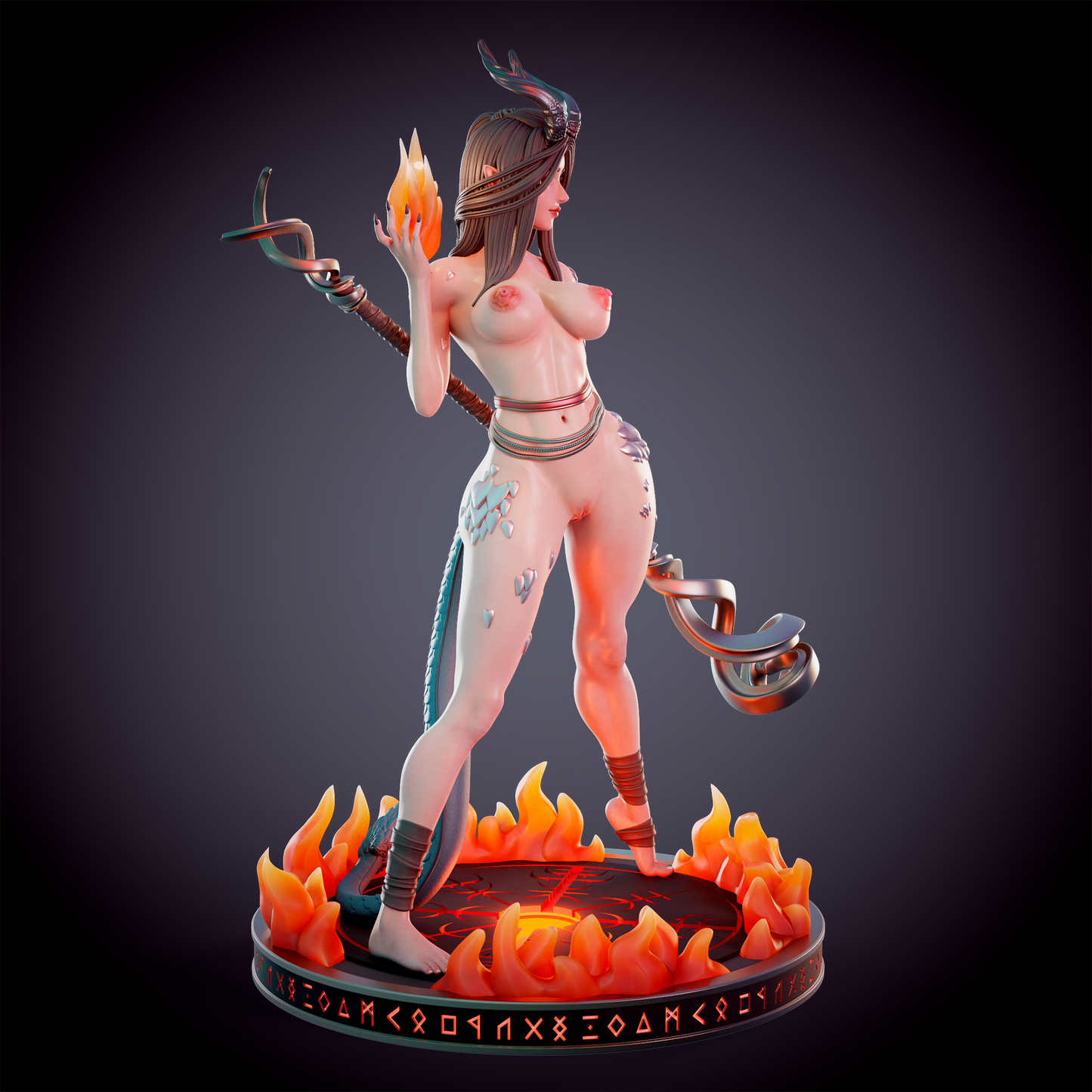 0214 Dragonborn fire priest - STL 3D Print Files